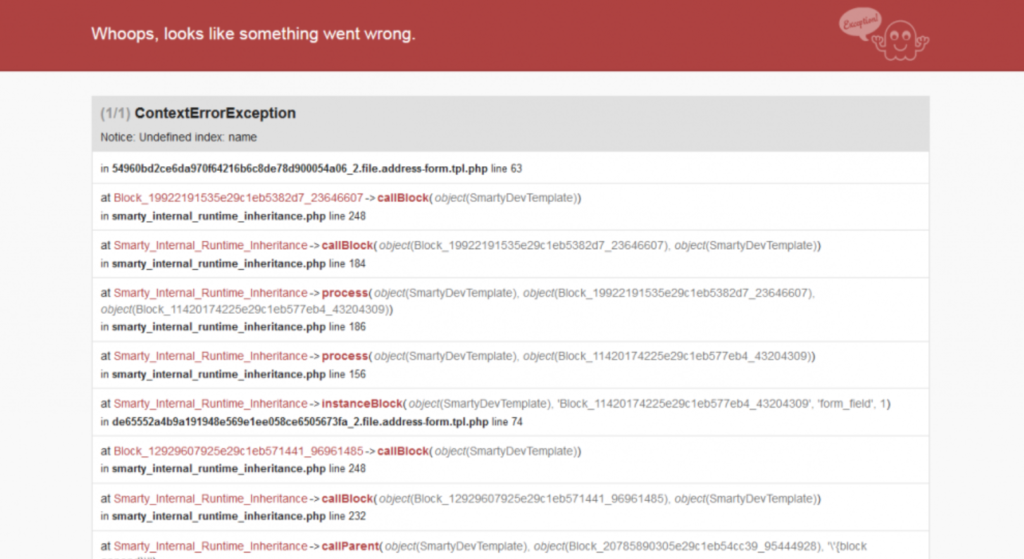 Error: ContextErrorException Notice: Undefined index: name